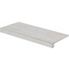 RAKO QUARZIT schodová tvarovka matným povrchom, rektifikovaná 39,8 x 79,8 x 1 cm šedá, DCF84737