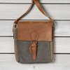 OldCottonCargo PEARLY bag 7047 - šedá/hnědá
