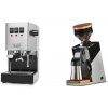 Gaggia New Classic E24, stainless steel + Eureka Mignon Single Dose PRO, Chrome & Oak