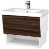 Dreja Umývadlová skrinka INVENCE SZZO 65 (umývadlo Harmonia) - L01 Biela vysoký lesk / D06 Orech