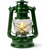 Kovová červená lampa na petrolej - Retro dekoratívny lampáš 24 cm Veľkosť: 23 cm