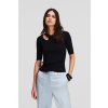 SVETER KARL LAGERFELD CUT OUT KNIT TOP BLACK