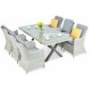 Focus Garden Focus Napoli 6+1 záhradná jedálenská súprava, bielo-sivá 003038