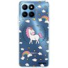 Picasee silikónový prehľadný obal pre Honor 70 Lite - Unicorn hviezdne nebo