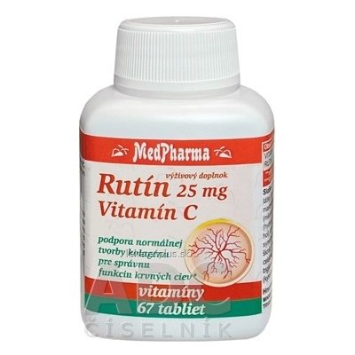 MedPharma RUTÍN 25 mg + Vitamín C 100 mg tbl 1x67 ks