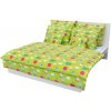 Stanex Detské obliečky bavlnené obláčiky zelené - 140x200 cm + 90x70 cm