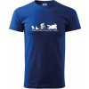 Evolution of man supersport pánske tričko Kráľovská modrá