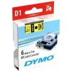 Dymo D1 43618, S0720790, 6 mm x 7m, čierna tlač/žltý podklad, originálna páska