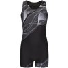 Slazenger LYCRA® XTRA LIFE™ Boyleg Swimming Suit Junior Girls Black/Grey 11-12 rokov
