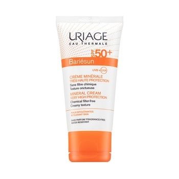Uriage BariéSun minerálny ochranný krém na tvár a telo Chemical Filter-Free Fragrance-Free Oil-Free Water Resistant Hypoallergenic SPF50+ 50 ml
