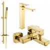 MEXEN/S - Cetus DQ77 Set umývadlovej a vaňovej batérie s príslušenstvom, zlato 744313DQ77-50