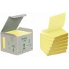 Samolepiace Z-Bločky Post-it recyklované, 76x76 mm, žlté