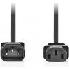 NEDIS napájecí prodlužovací kabel/ konektor IEC-320-C14 - konektor IEC-320-C13/ přímý-přímý/ černý/ bulk/ 3m CEGL10500BK30