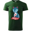 Folklór - líška samostatná - Tričko extra veľké (5-8XL) - 5XL ( Fľaškovozelená )