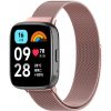 VSETKONAMOBIL 86490 MILANESE Kovový remienok pre Xiaomi Redmi Watch 3 Active ružový