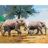 Diamondi Diamantové maľovanie - SLONIA RODINKA Rámovanie: bez rámu a bez vypnutia plátna, Rozmer: 40x50 cm