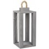 TIN TOURS Svietnik drevený sivý 14x14x30,5 cm