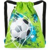 Bagmaster PRIM 23 D školský vak na prezúvky / vak na telocvik - futbalový zelený 1,5 l 220257
