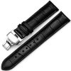 Lige Kožený remienok k hodinkám / šírka 20mm / hovädzia koža / čierny 661003
