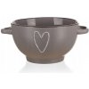 Miska keramická HEART 660 ml, hnedá