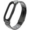 Xiaomi Mi Band 3/4/5/6 - V Style celokovový náhradný náramok/remienok Farba: Čierna MBSCZ-5VSTCE