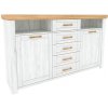 Kondela Komoda, SUDBURY E, dub craft zlatý-dub craft biely