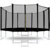 Aga SPORT PRO Trampolína 366 cm Čierna + ochranná sieť + rebrík