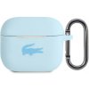 Púzdro Lacoste Liquid Silicone s lesklou potlačou loga pre AirPods 3 (modré)