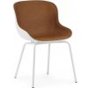 Normann Copenhagen Stolička Hyg Chair Ultra Leather – hnedá/biela/oceľ