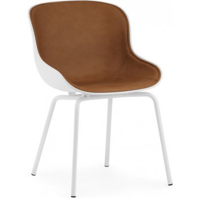 Normann Copenhagen Hyg Chair Ultra Leather hnedá / biela / oceľ