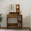 Toaletný stolík s LED dymový dub 86,5x35x136 cm