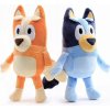 Plyšová hračka BLUEY a BINGO 25cm psík modrý a oranžový 2 ks