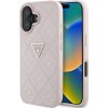 Guess Hot Stamp 4G Pattern Triangle Metal Logo case for iPhone 16 pink GUHCP16SPGP4STRP