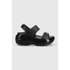 Šľapky Crocs Classic Mega Crush Sandal dámske, čierna farba, na platforme, 207989