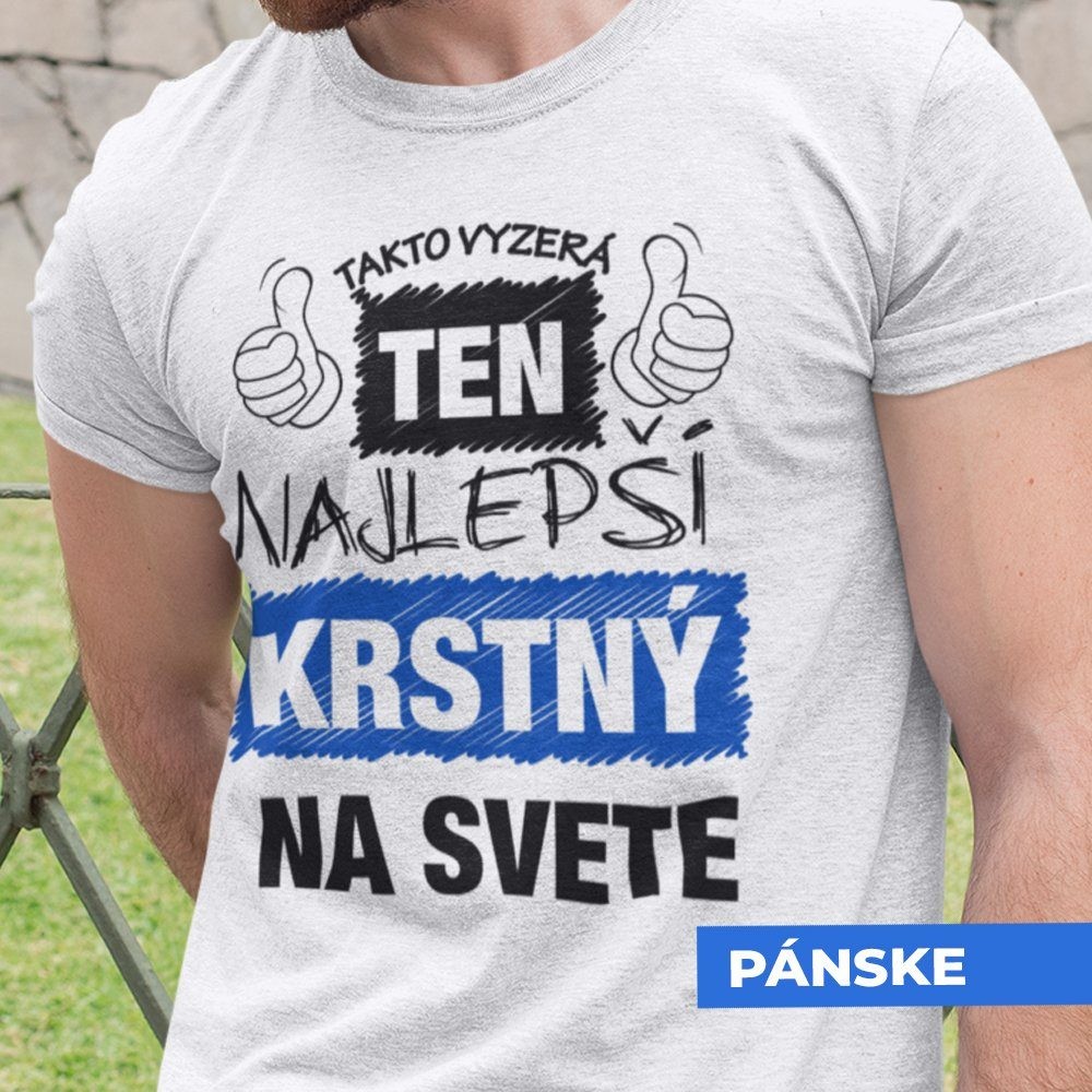 Tričko s potlačou Ten najlepší krstný pánske biele od 14,7 € - Heureka.sk