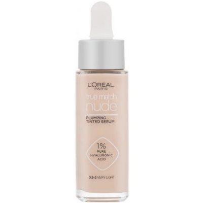 L'Oréal Paris True Match Nude Plumping Tinted Serum tónujúce sérum s 1 % kyseliny hyalurónovej 0,5-2 Very Light 30 ml