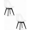 Set dvoch jedálenských stoličiek MARK priesvitný - čierne nohy (2 ks)