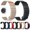 AC mobile Magnetický kožený pásek na Garmin Venu 2 / vivo 4 - řemínek 22 mm Barva: Kaki