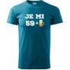 Je mi 60 pivo - Klasické pánske tričko vyššej gramáže - S ( Tmavý tyrkys )