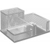 Drôtený organizér stolový, strieborný