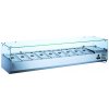 TECHNICA [Sada] 9xGN1/3 chladicí deska, 2000x395x435 mm + 9x GN 1/3 nádoba 150 mm z nerezové oceli s víkem