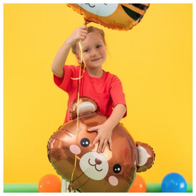 138397 PartyPal Fóliový balón hlavička Medvedík 57x60cm