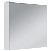 CERANO - Kúpeľňová zrkadlová skrinka s LED osvetlením Avia - biela matná - 75x68,5x19,8 cm