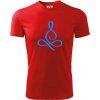 Yoga - lotus modrý (Moňas) - Pánske tričko Fantasy športové - S ( Červená )