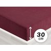 Froté napínacie prestieradlo na vysoký matrac FR-011 Bordó 100 x 200 - výška 30 cm