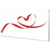 Nástenný panel srdce stuha 100x50 cm