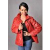 Max Original Leather Dámska kožená bunda Emma LONG black (4XL 62-64) - Red - 4XL