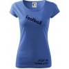 FOOTBALL nápis šikmo - Dámske tričko Pure - XS ( Svetlomodrá )