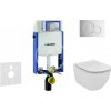 GEBERIT Modul na závesné WC s tlačidlom Sigma01, lesklý chróm + Ideal Standard Tesi - WC a doska, Aquablade, SoftClose