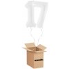 HeliumKing Balónový box - Narodeninové číslo 17 biely 86 cm